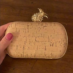 Cork pineapple Crossbody bag/ clutch